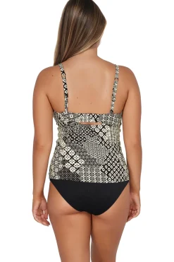Fashion Sunsets Venice Seagrass Texture Zuri V-Wire Tankini Top