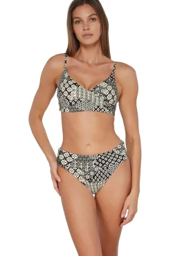 Online Sunsets Venice Seagrass Texture Lyla Bralette Top