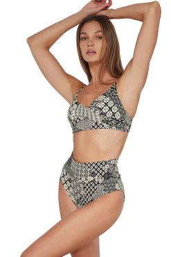 Sale Sunsets Venice Seagrass Texture Hannah High Waist Bottom