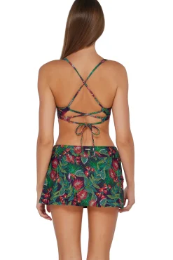 New Sunsets Welcome To Rio Sporty Swim Skirt Bottom