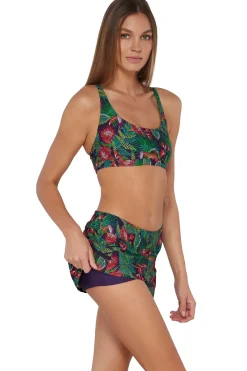 New Sunsets Welcome To Rio Sporty Swim Skirt Bottom