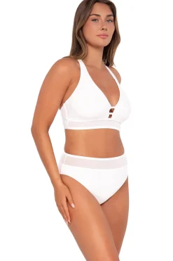 Sale Sunsets White Lily Annie High Waist Bottom