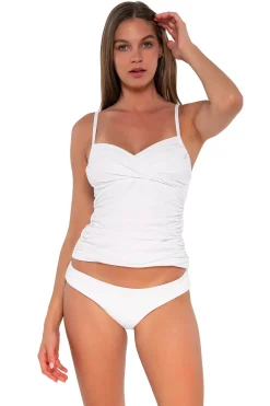 Best Sunsets White Lily Simone Tankini Top