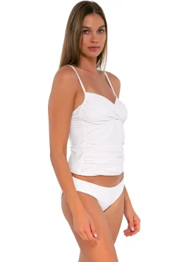 Best Sunsets White Lily Simone Tankini Top